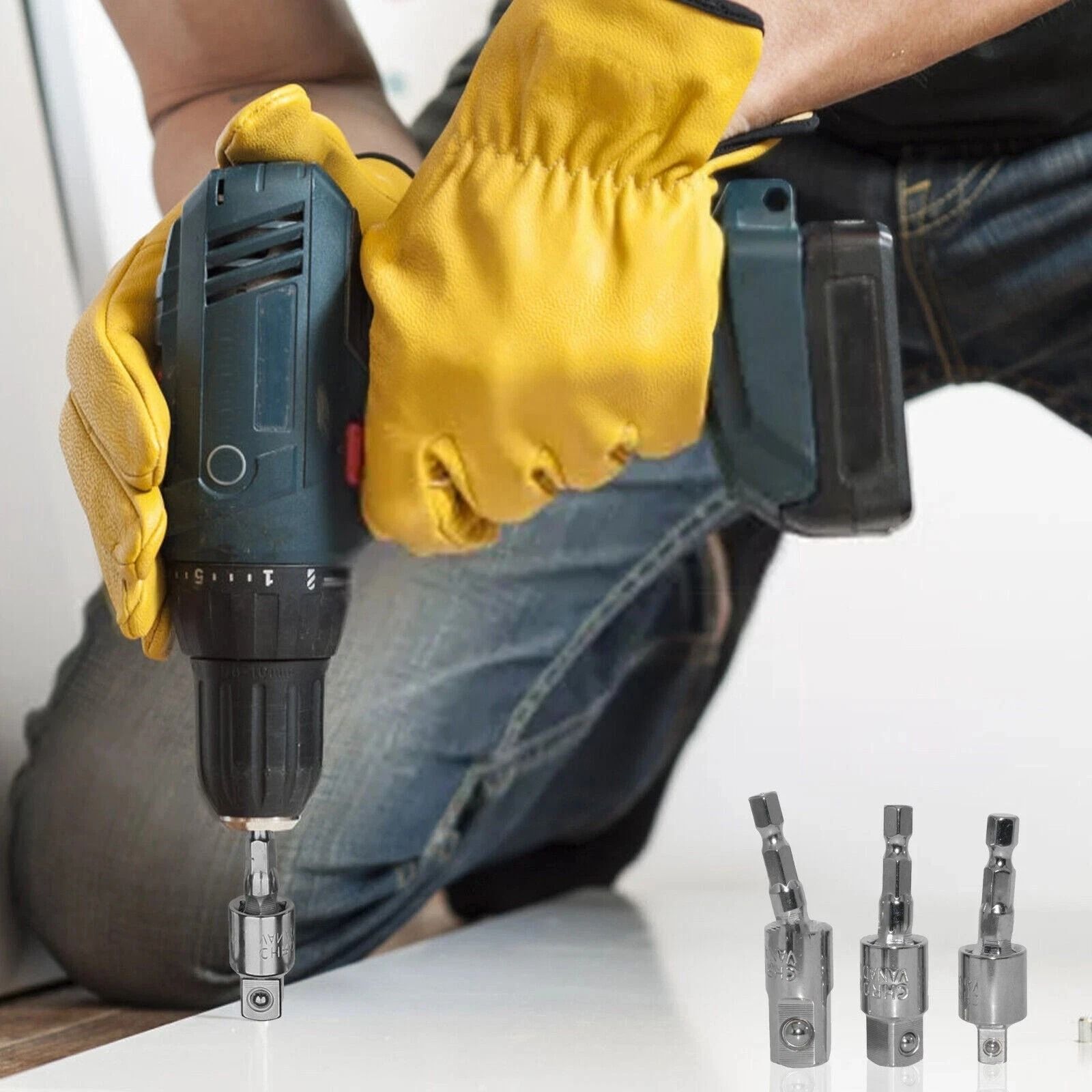 Hex Shank Socket Adapter Set for Impact Driver Drill