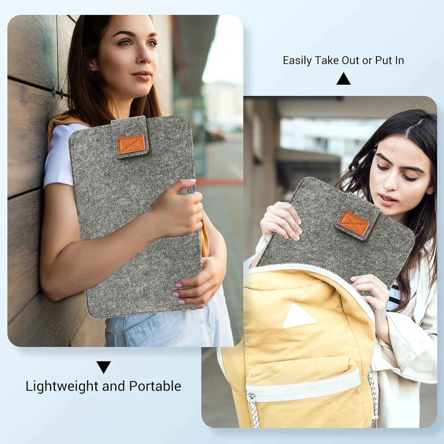 Felt Laptop Sleeve Case 15.6 Inch