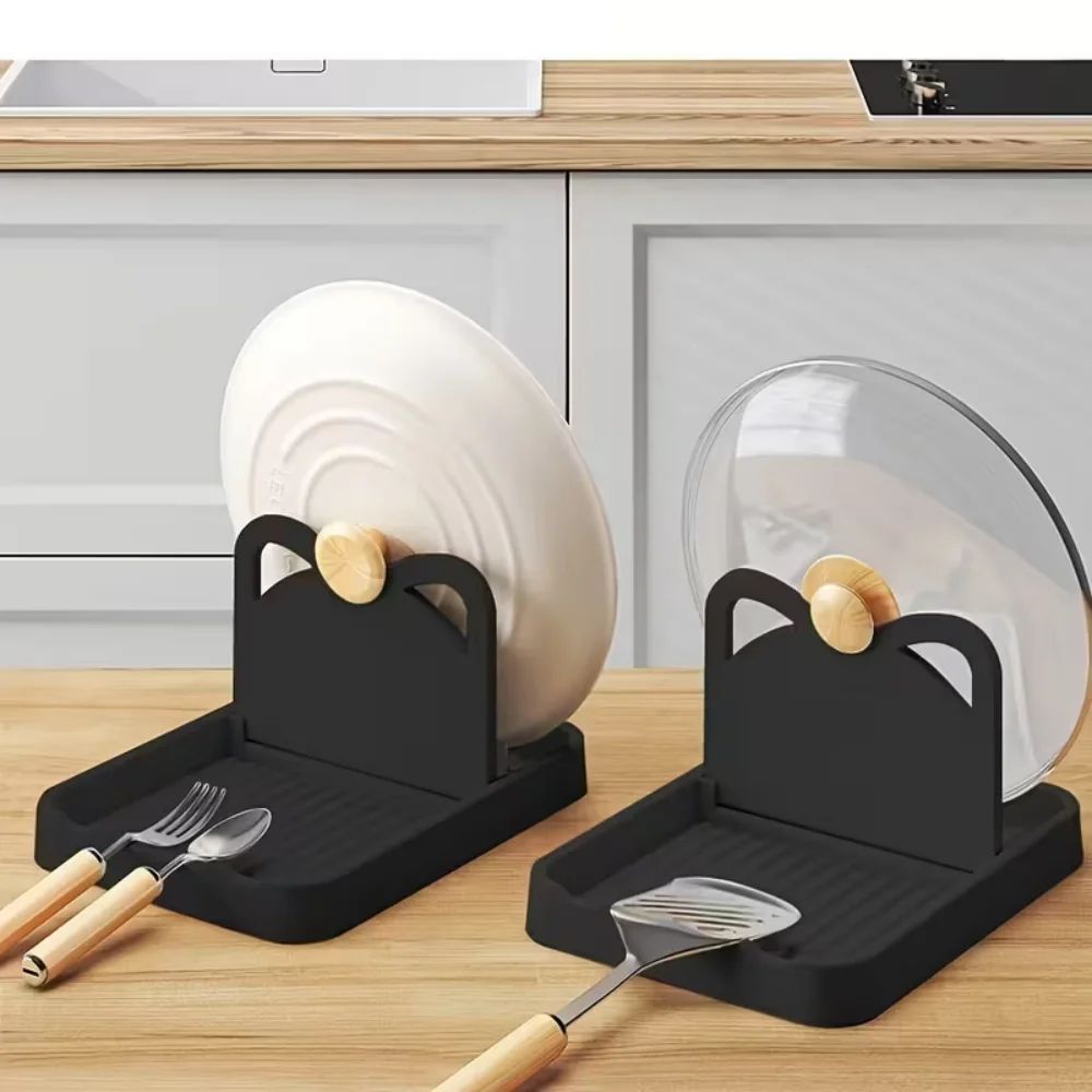 Silicone Spoon and Pot Lid Rack