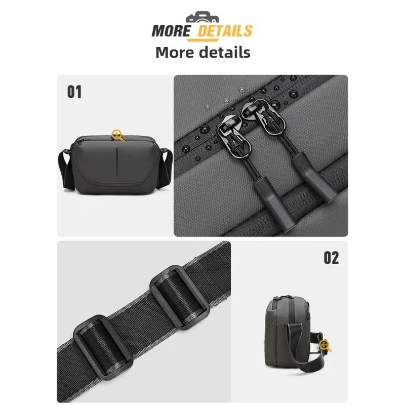 Mens Crossbody Camera Bag Compact One Shoulder DSLR Camera Pouch