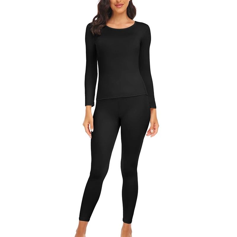 Womens Thermal Underwear Set Long Johns with Polyester Lining