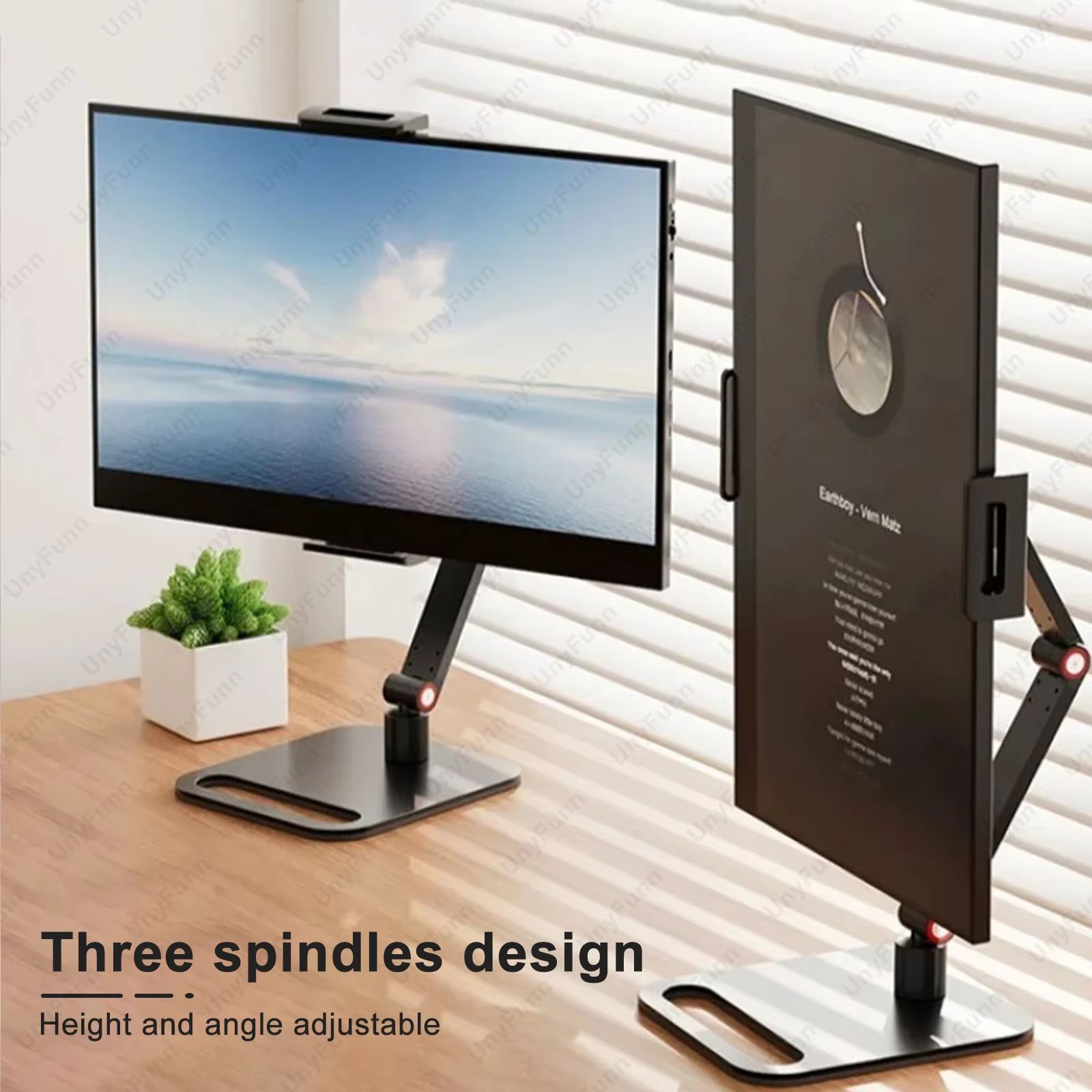 Universal Expandable Monitor Mount & Laptop Clamp Stand – Adjustable Multi-Screen Holder for Gaming, Desktop & Phone Set
