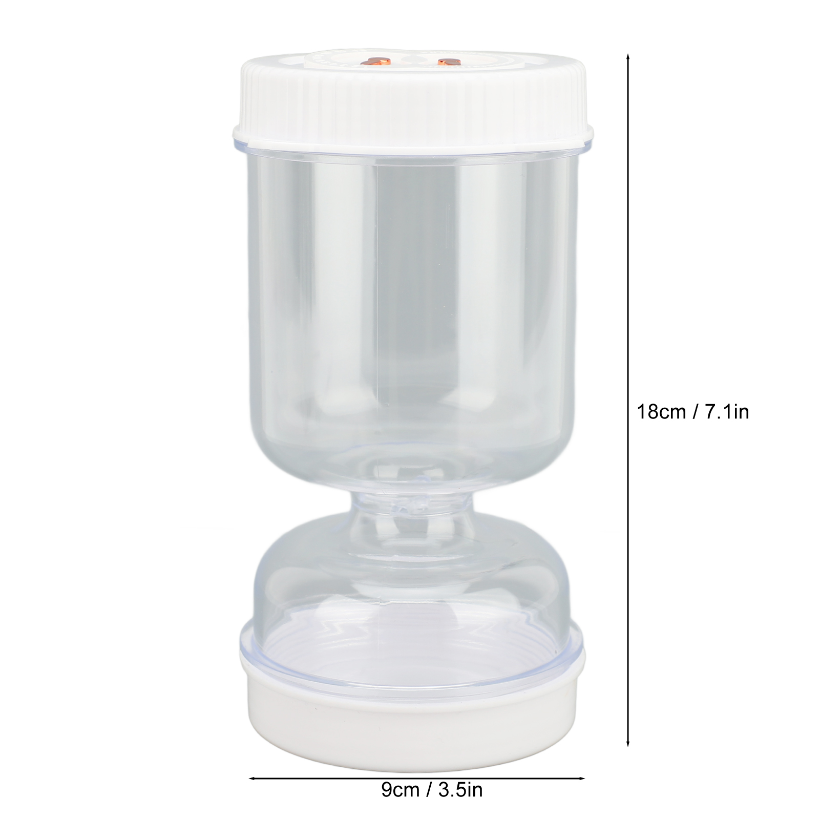 Pickle Olive Hourglass Jar, Pickle Juice Separator for Gherkin, Jalapeno, Dry Wet Separation, Leakproof Design