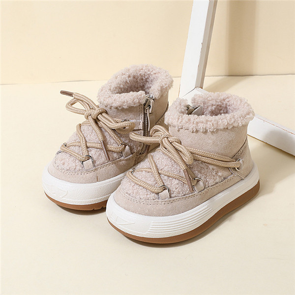 Warm Plush Rubber Sole Baby Boots Autumn Winter Toddler Kids Sneakers Infant Shoes Fashion Little Boys Girls Boots