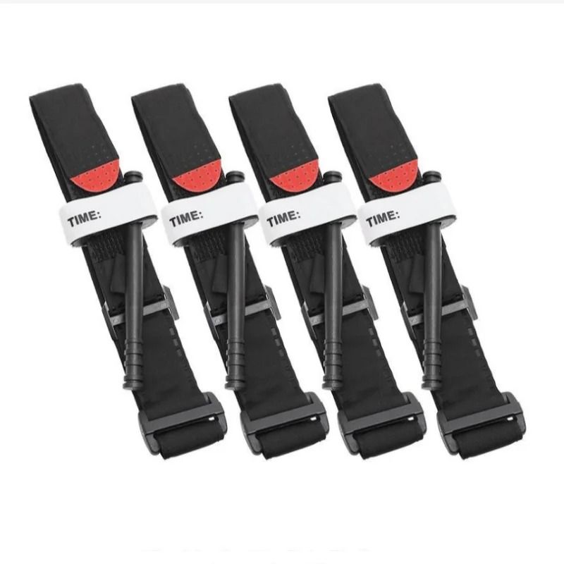 2PCS Tactical Medical Tourniquet – Professional Red Tip Emergency Belt for Outdoor Exploration & Combat