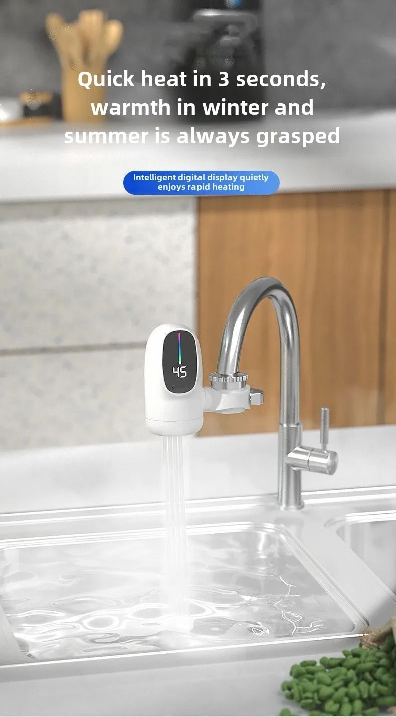 Instant Electric Hot Water Faucet with Temperature Display