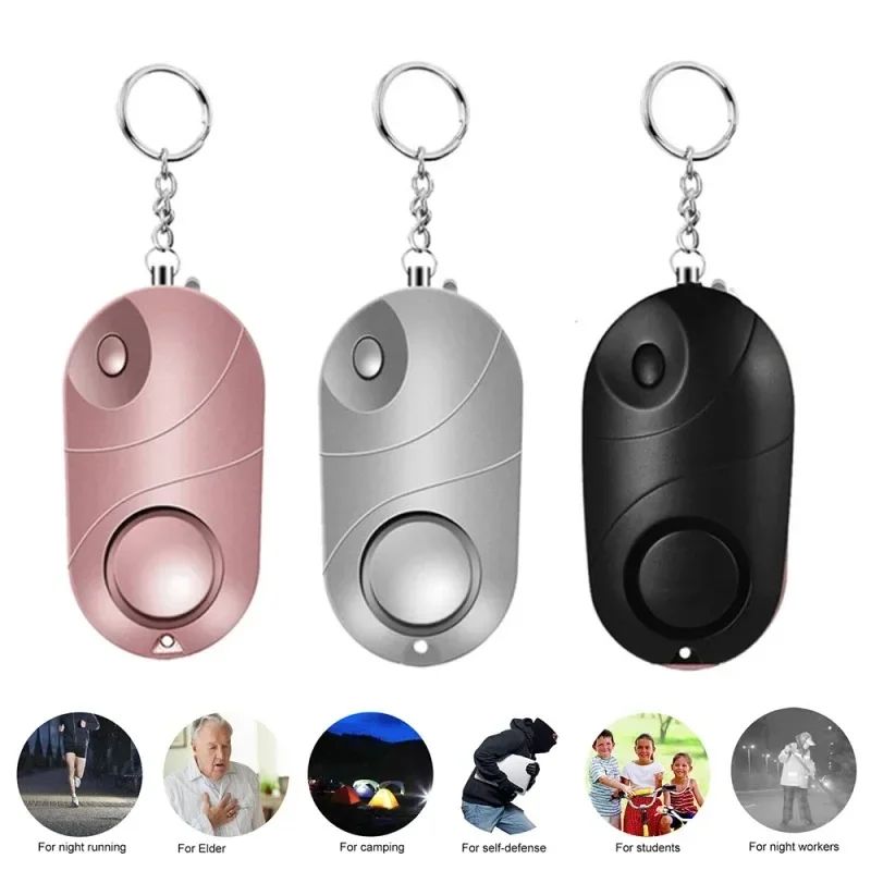 Personal Safety Alarm Keychain with LED Flashlight