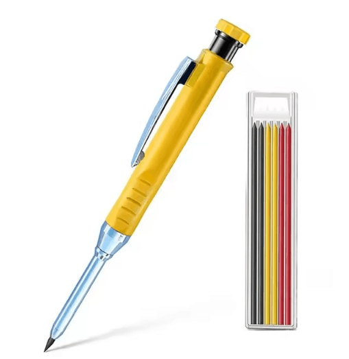 2.8mm Carpenter Mechanical Pencil Set – Long Head Marking Tool with Sharpener