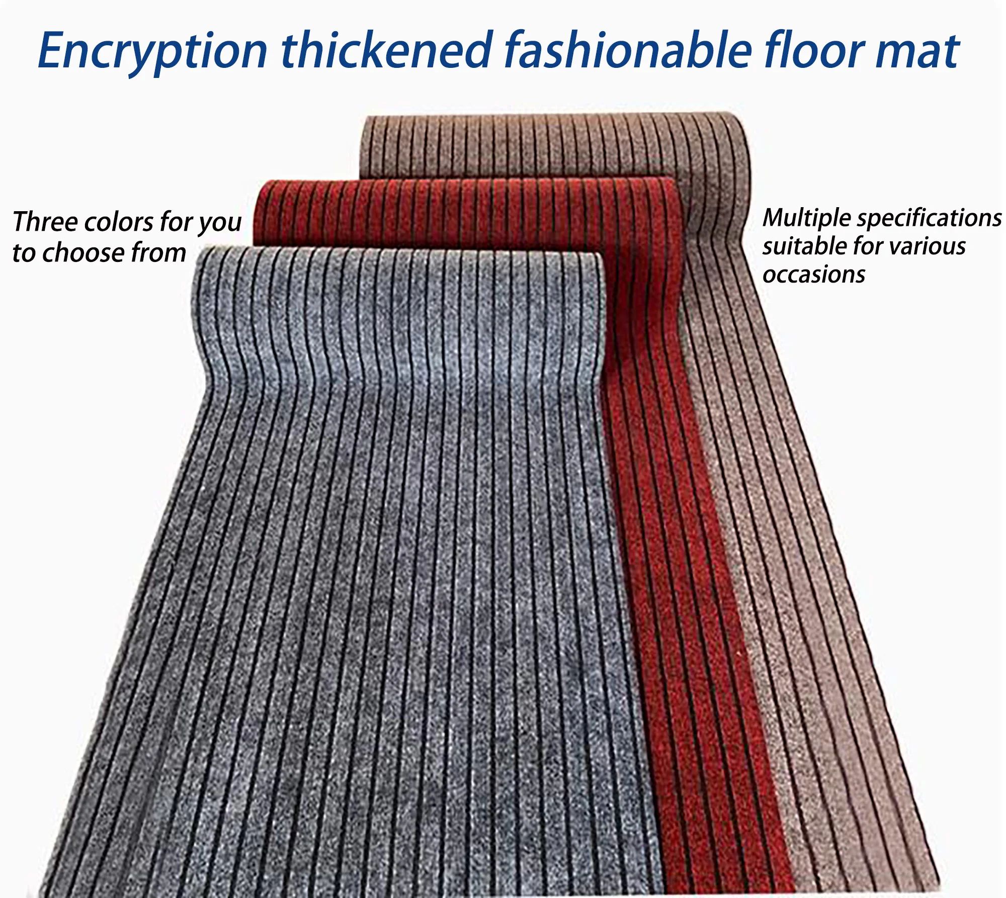 Waterproof Non-Slip Floor Mat Rug – Striped Bathroom Kitchen Door Carpet for Home