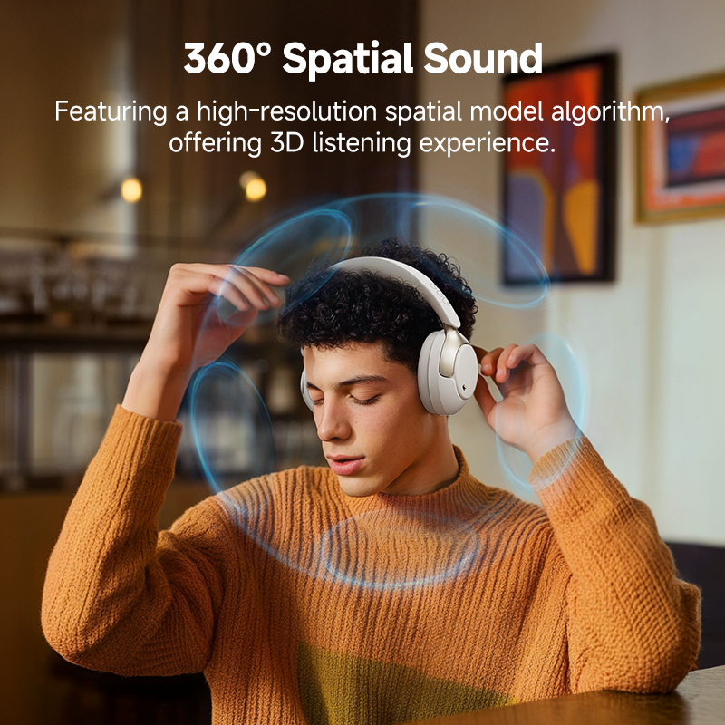 ANC Wireless Headphones, Noise Cancelling Hi-Res Spatial Audio Earphone with LDAC Bluetooth