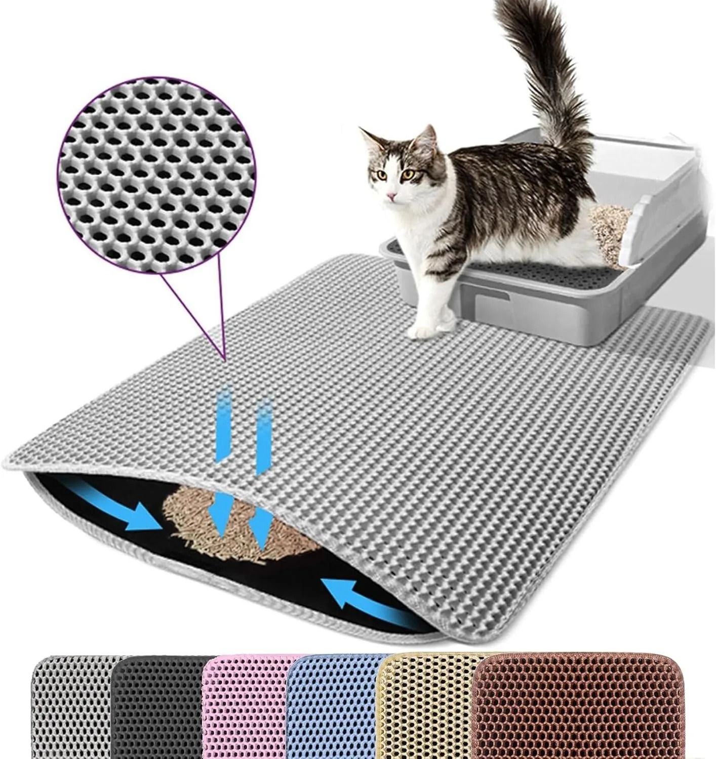 Waterproof Non Slip Cat Litter Mat