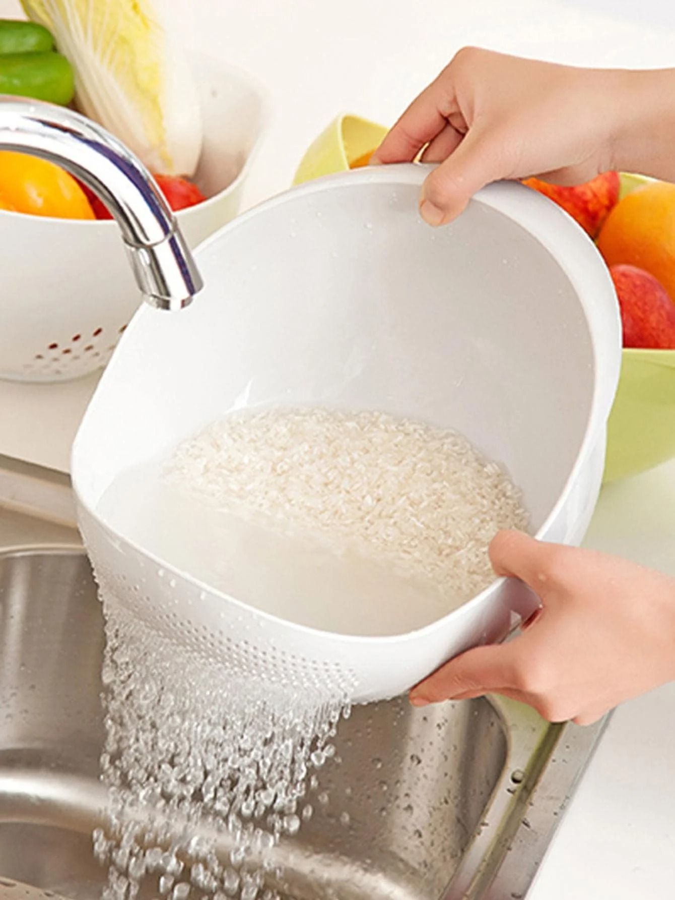 Multi-Functional Kitchen Drain Basket and Colander