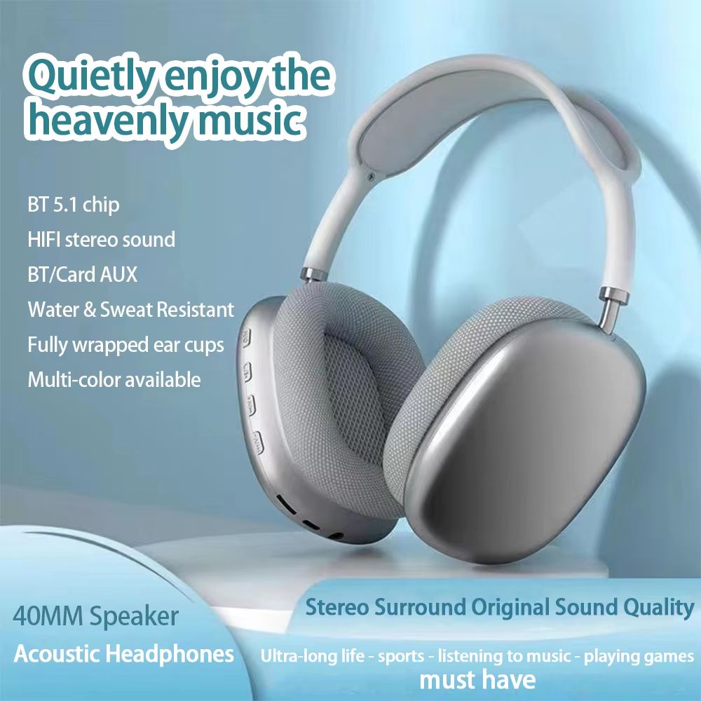 P9 Wireless Bluetooth Headset - Noise Cancelling Earbuds with Mic for Gaming, Sports, and Everyday Use