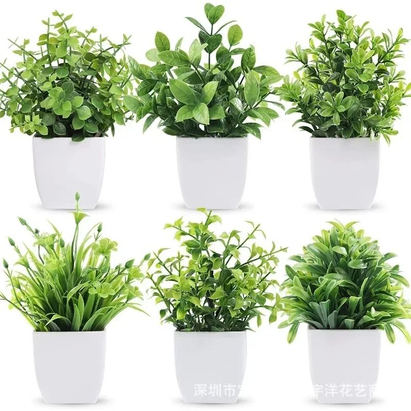 Artificial Bonsai Eucalyptus Potted Plant for Indoor Outdoor Decor