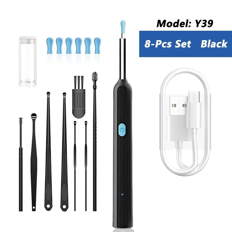 Visual Ear Wax Cleaner with HD Camera Safe Ear Cleaning Endoscope Tool with LED Light