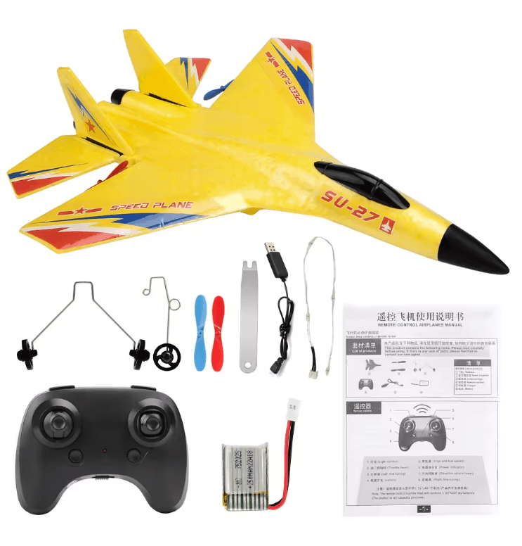 SU27 RC Plane with LED Lights and EPP Foam Remote Control Glider