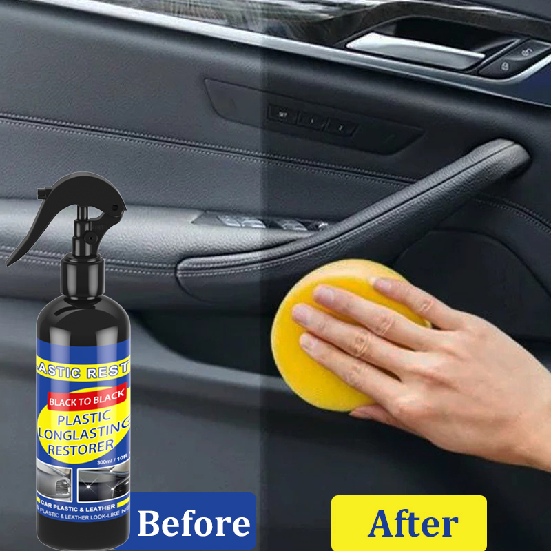 Car Plastic Restorer and Trim Restorer with Nano Ceramic Coating Agent for Professional Black Shine