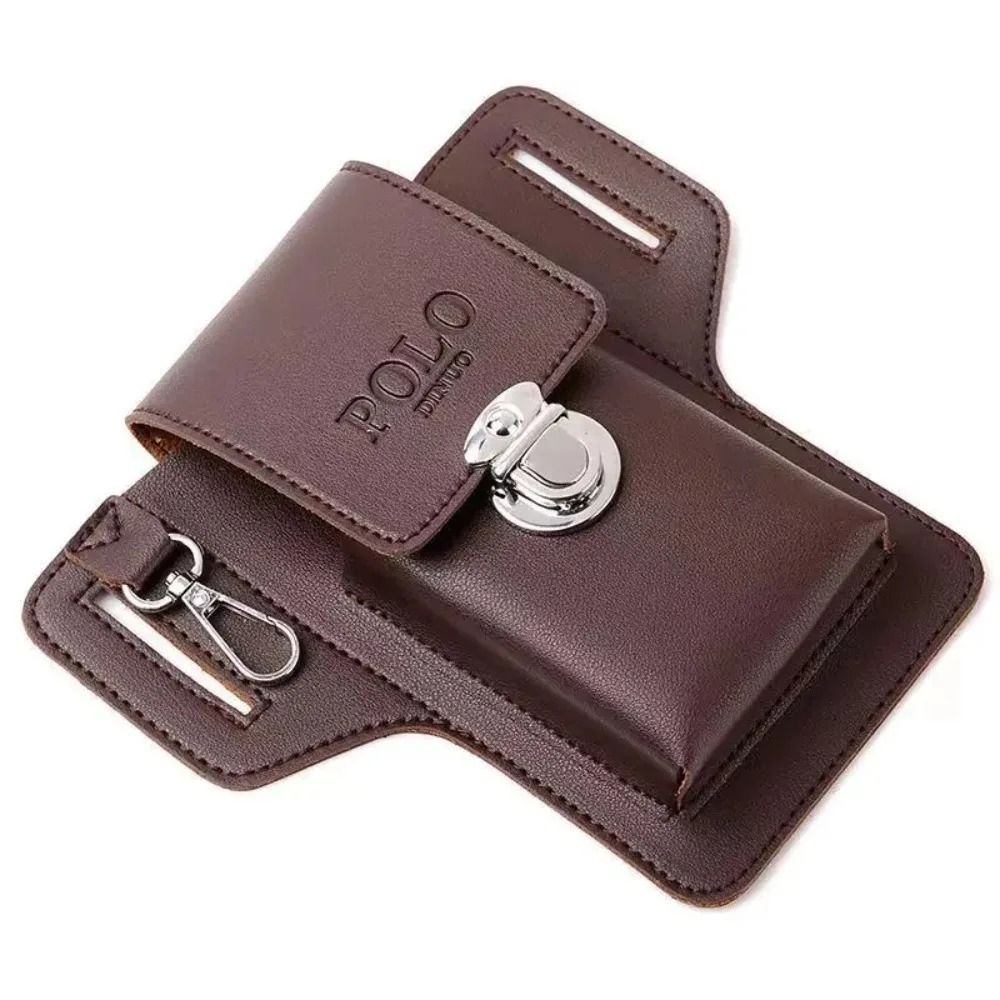 Men's Vertical PU Leather Belt Waistpack