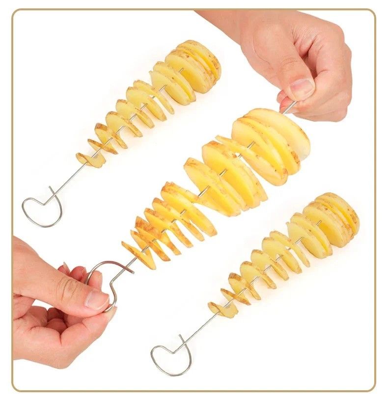 Whirlwind Potato Spiral Cutter – Potato Tower Maker & Vegetable Spiral Slicer | Creative Kitchen Gadget