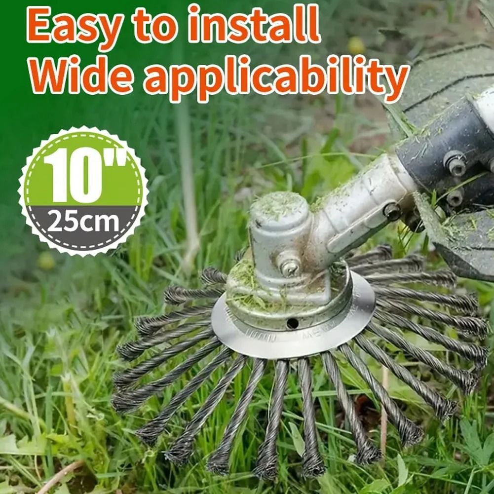 Universal Steel Wire Brush Cutter Head 4 5 10 Inch Lawn Mower