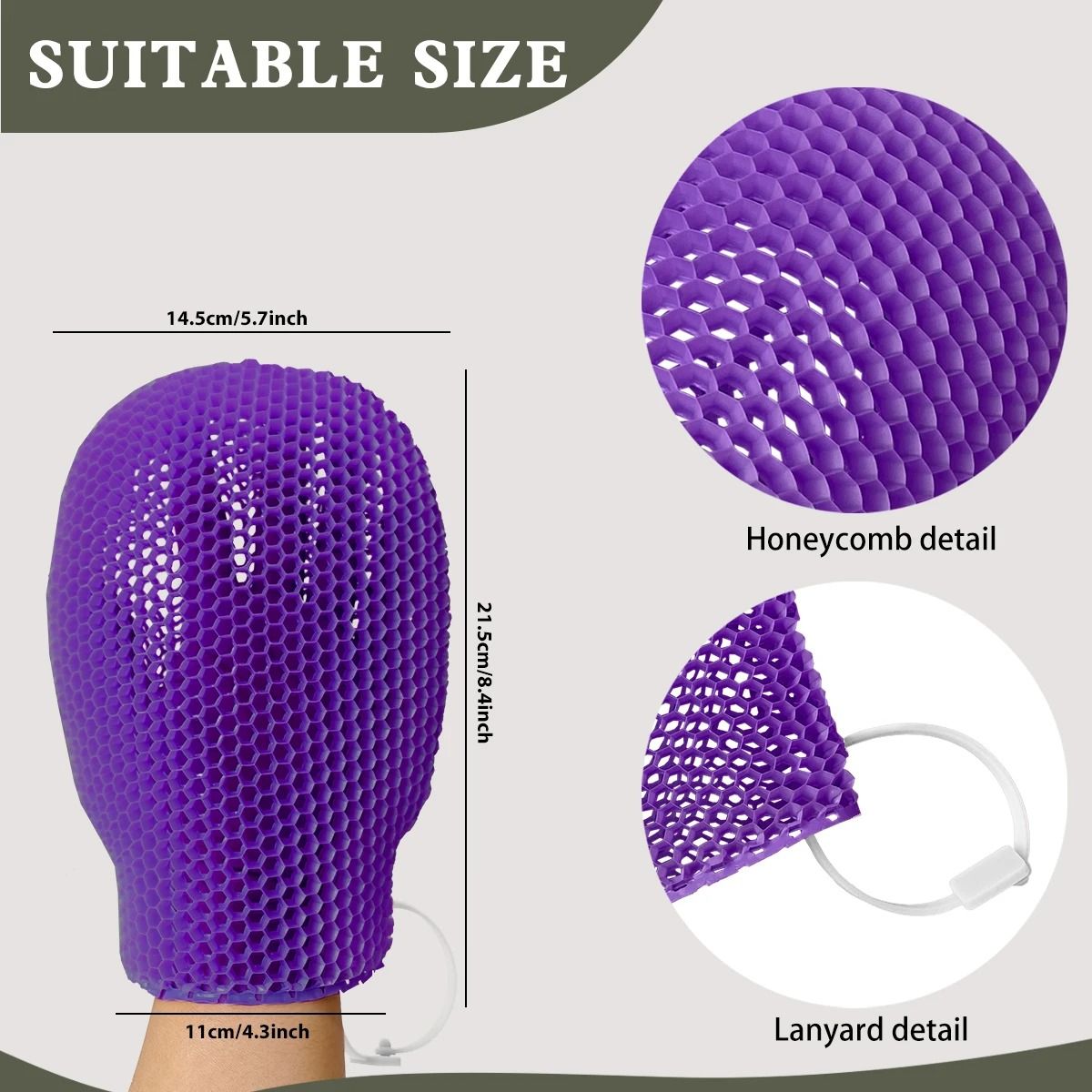 Honeycomb TPU Gentle Scrubbing Gloves