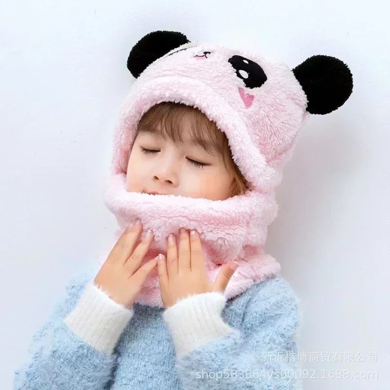 Kids 2-in-1 Fleece Lined Beanie & Scarf Set