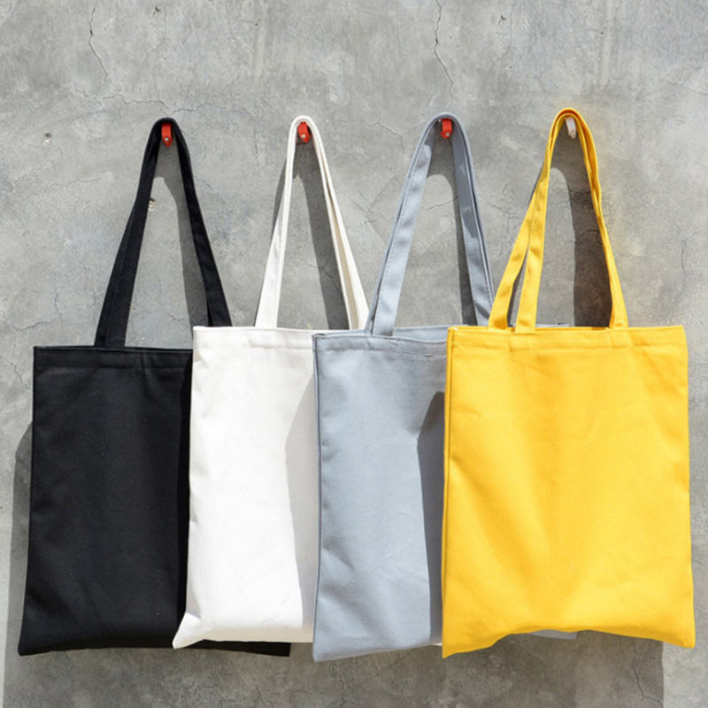 Eco Friendly Canvas Tote Bag Reusable Shoulder Shopping Bag for Women