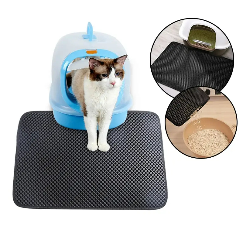 Waterproof Cat Litter Mat - Non-Slip, Washable, Double-Layer Design for Easy Cleanup