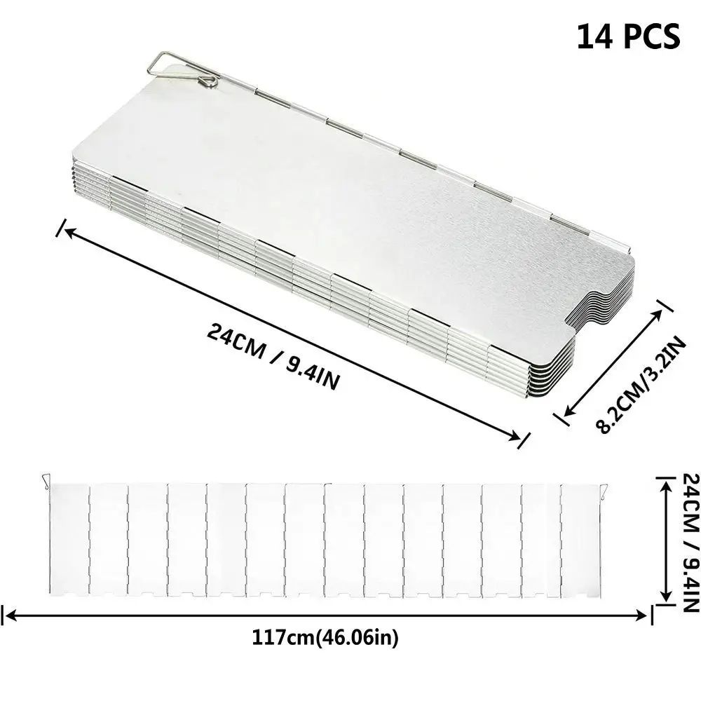 Windproof Folding Camping Stove Windscreen Aluminum Alloy Gas Stove Wind Shield with Multi-Plate Options