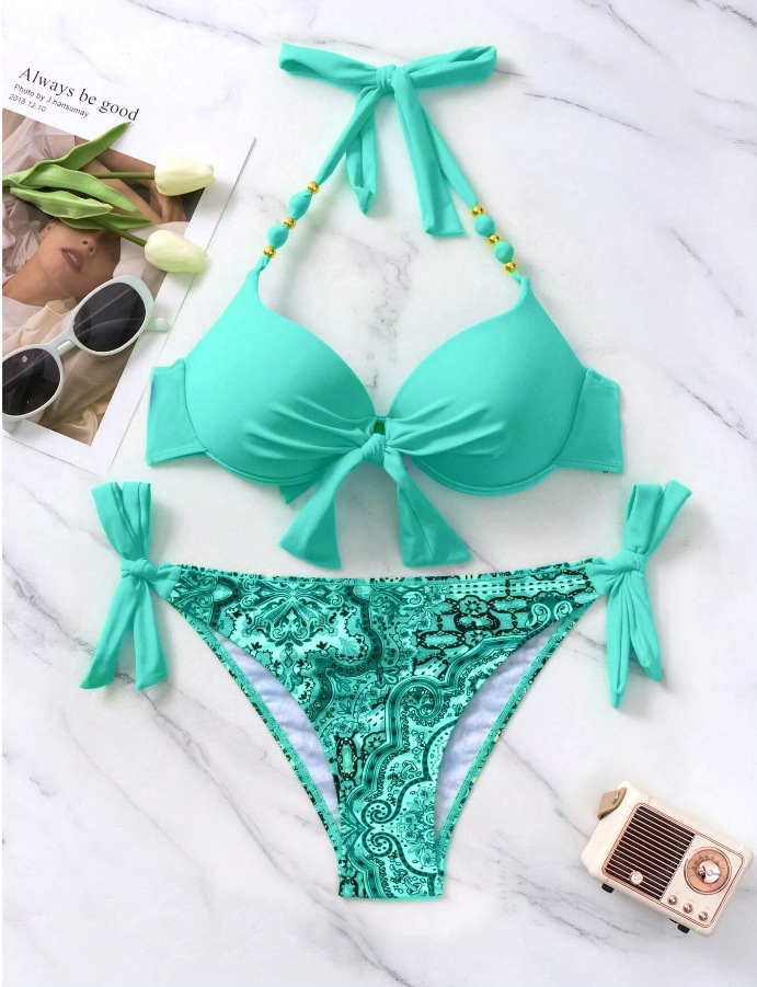 Sexy Push Up Bikini, Women Swimsuit Two Piece Swimwear, Female Thong Bikinis Set, Brazilian Biquini for Bathing Suits