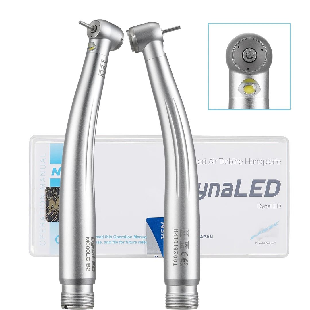 High Speed Dental Handpiece with LED Light and Push Button Air Turbine