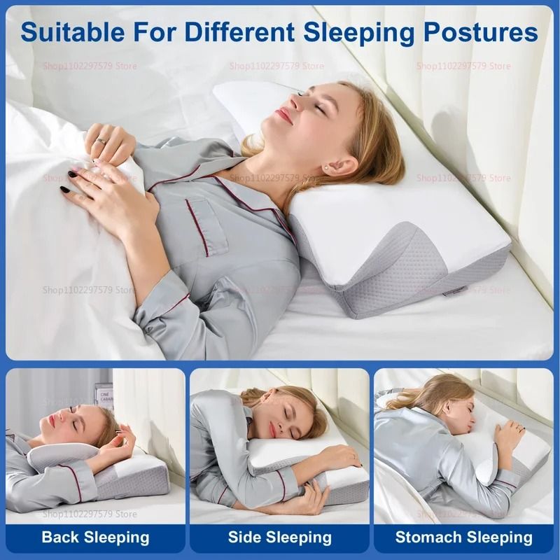 Memory Foam Cervical Pillow for Neck Pain Relief and Better Sleep