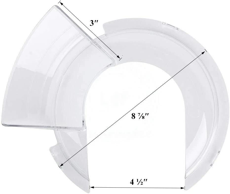 Compatible Kitchenaid Stand Mixer Pour Shield Durable, Spill Proof Accessory for Effortless Mixing