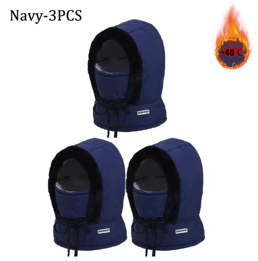 Cold Weather Thermal Balaclava Scarf Windproof Plush Hood Ski Face Mask