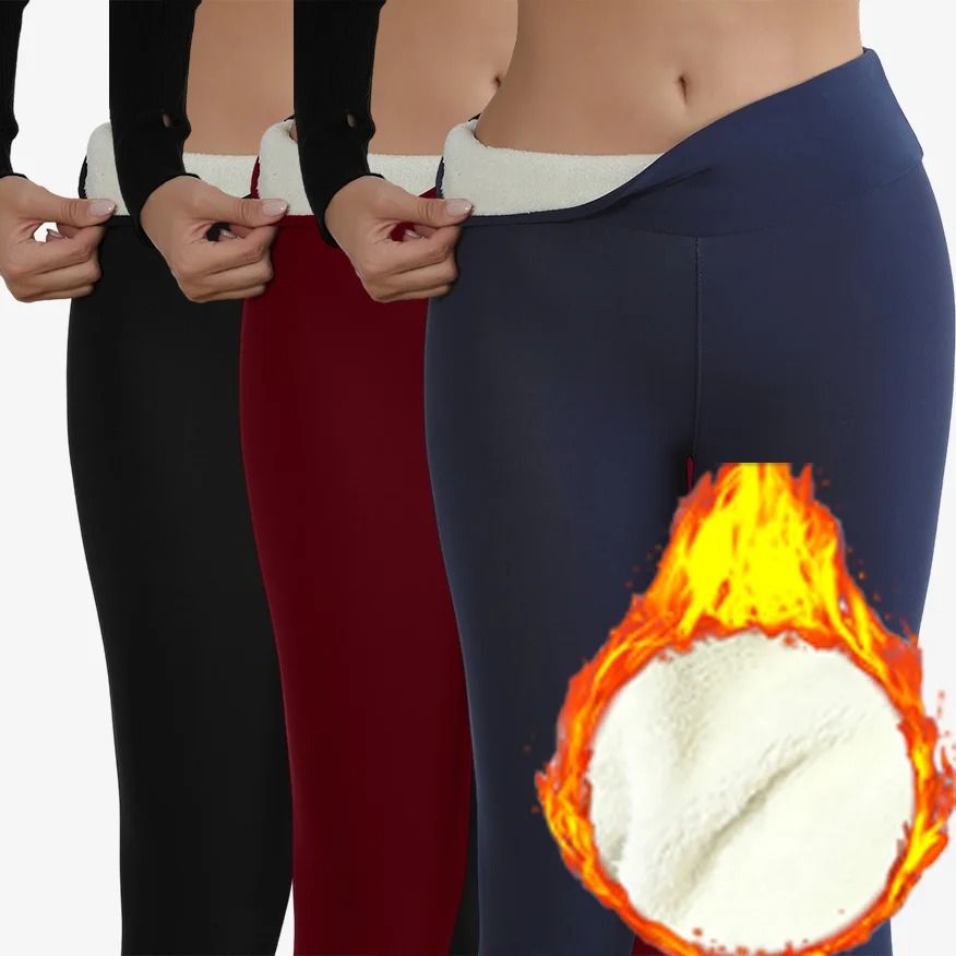 Super Warm Winter Leggings Women High Waist Velvet Thermal Pants
