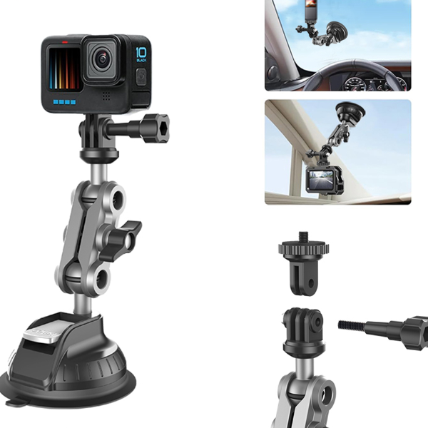 Dashboard Quick-release Holder, Powerful Suction Cup Car Mount for Insta