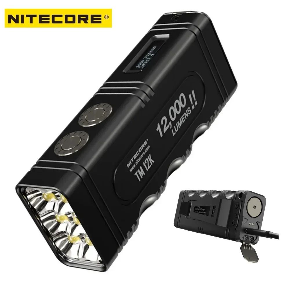 12000LM Rechargeable Tactical Flashlight 6x LED Ultra Bright Torch for Camping, Emergency & Outdoor Use