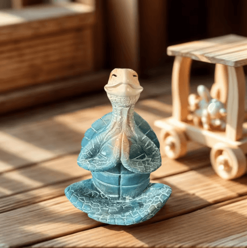Zen Meditation Turtle Statue – Peaceful Resin Turtle Decor for Home & Garden