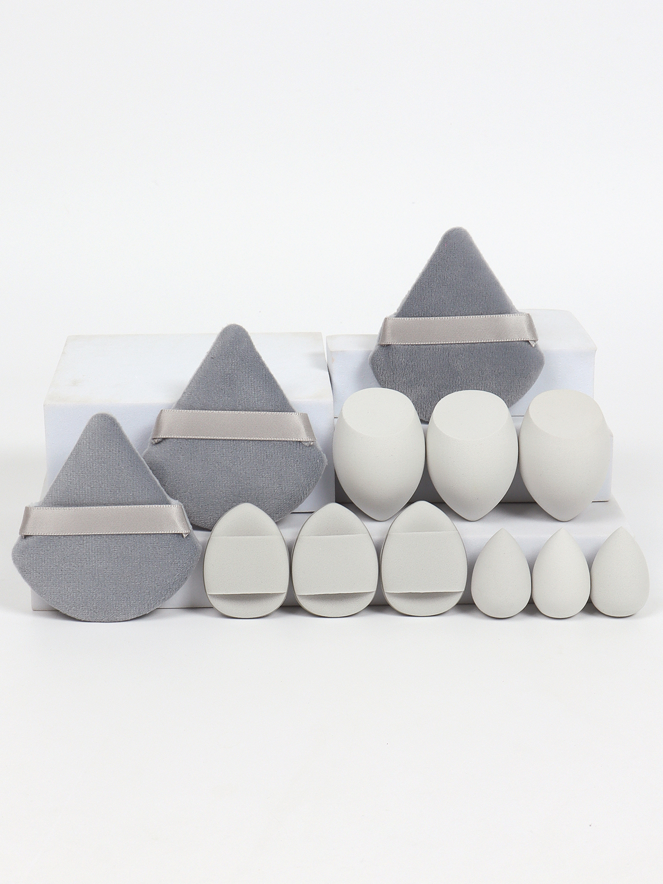Makeup Sponge Set 12-Piece, Beauty Eggs, Mini Air Cushion Puffs, Loose Powder Puffs, Professional Blending Tools