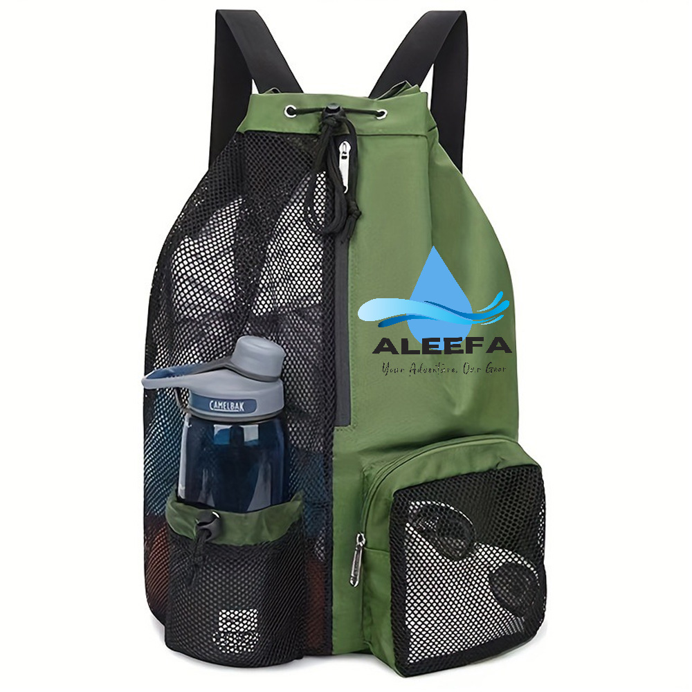 Swim Mesh Backpack with Wet Pocket Waterproof Gym Beach Travel Bag