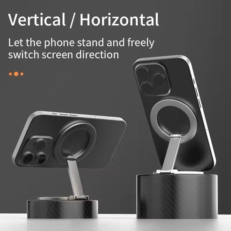 Dual-Sided Magnetic Ring Holder – Universal MagSafe Folding Bracket