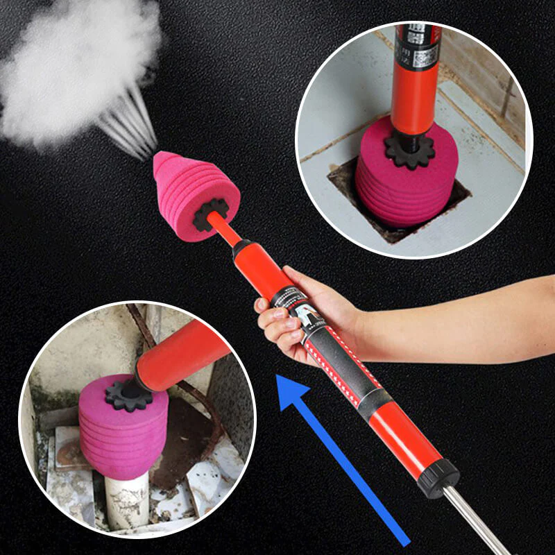 Silicone Toilet Sewer Dredging Plunger, High Pressure One Shot Pipe Unblock, Quick Household Drain Cleaner