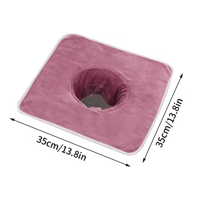 Thickened Beauty SPA Massage Table Face Towel with Hole | Salon & Hotel Spa Linen (14 by 14in)