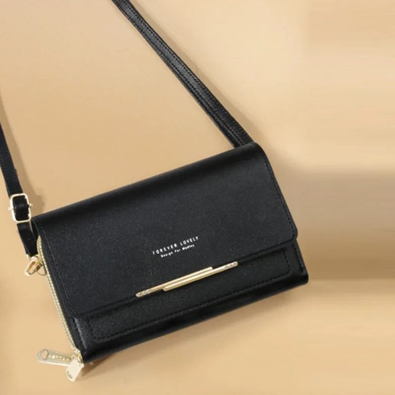 Womens Large Capacity Wallet Shoulder Bag with Phone Holder