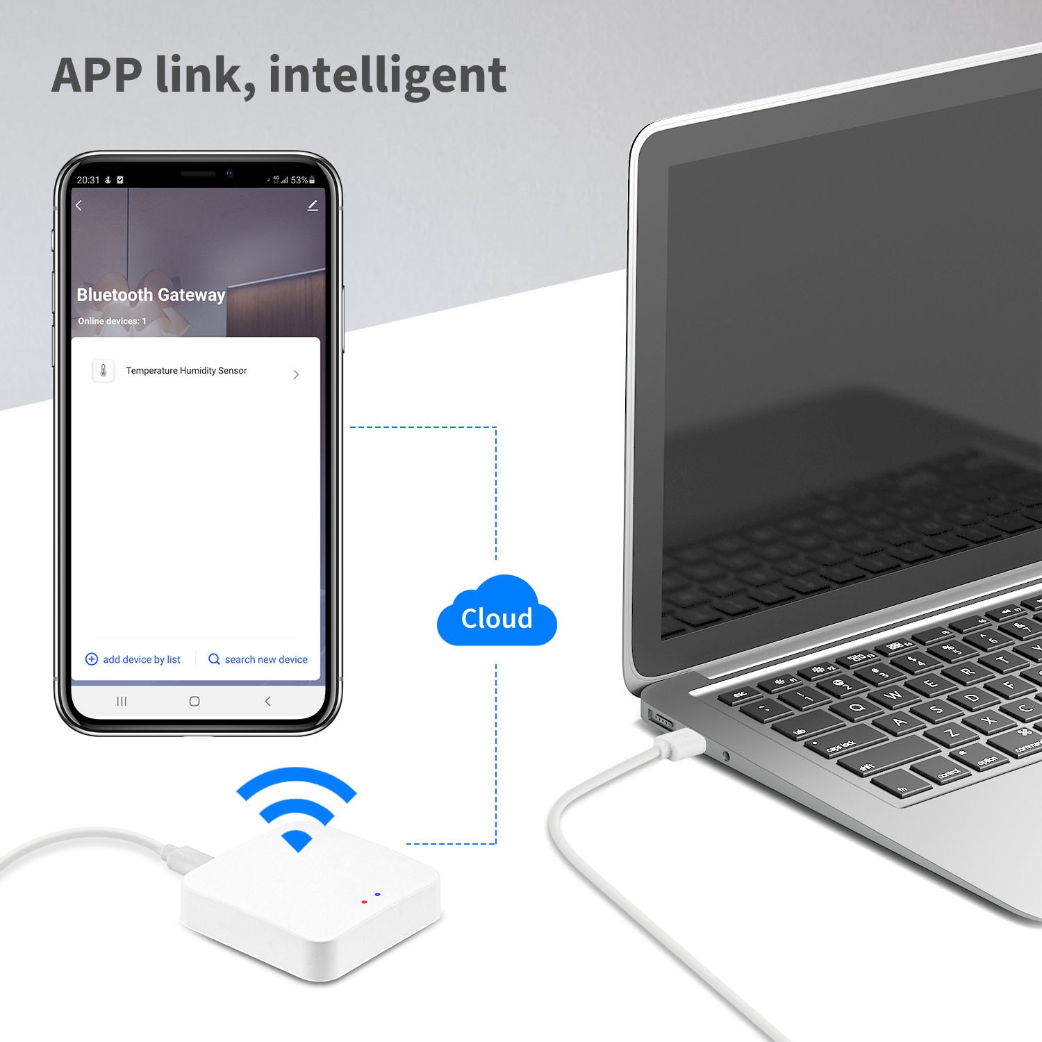 Multi-Mode Smart Home Gateway Hub WiFi Bridge with Bluetooth Mesh Control