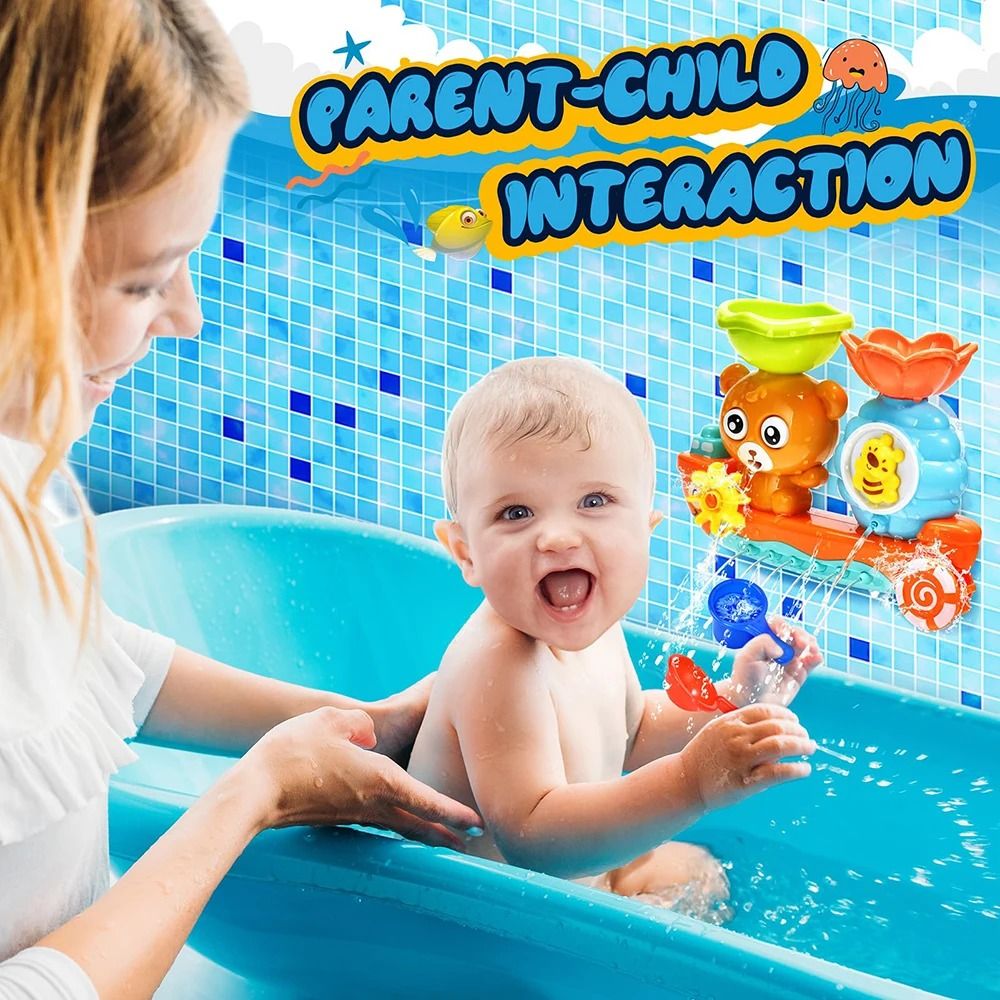 Baby Bath Toy Suction Cup Wall Water Play Track