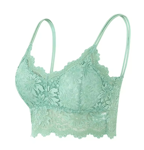 EleganceFit Seamless Wireless Lace Bralette Top