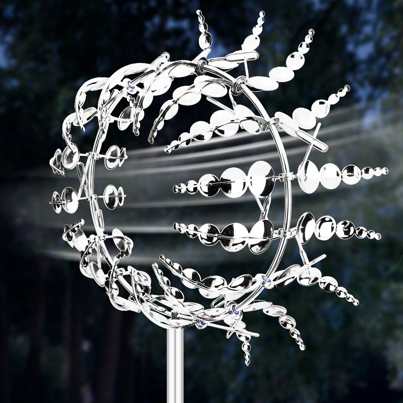 Metal Windmill Sculpture, Unique Wind Catchers Yard Garden, Outdoor Kinetic Wind Spinner, Perfect for Balcony, Lawn