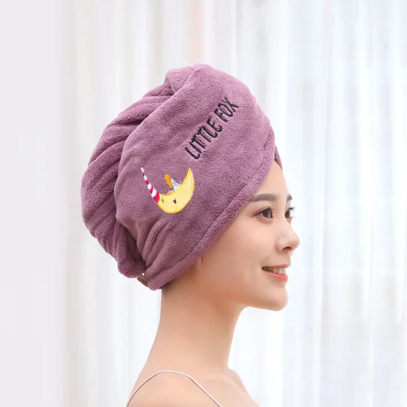 Soft Microfiber Towels for Women, Shower Cap Towel, Dry Hair Cap Quick Drying, Bath Hats for Lady