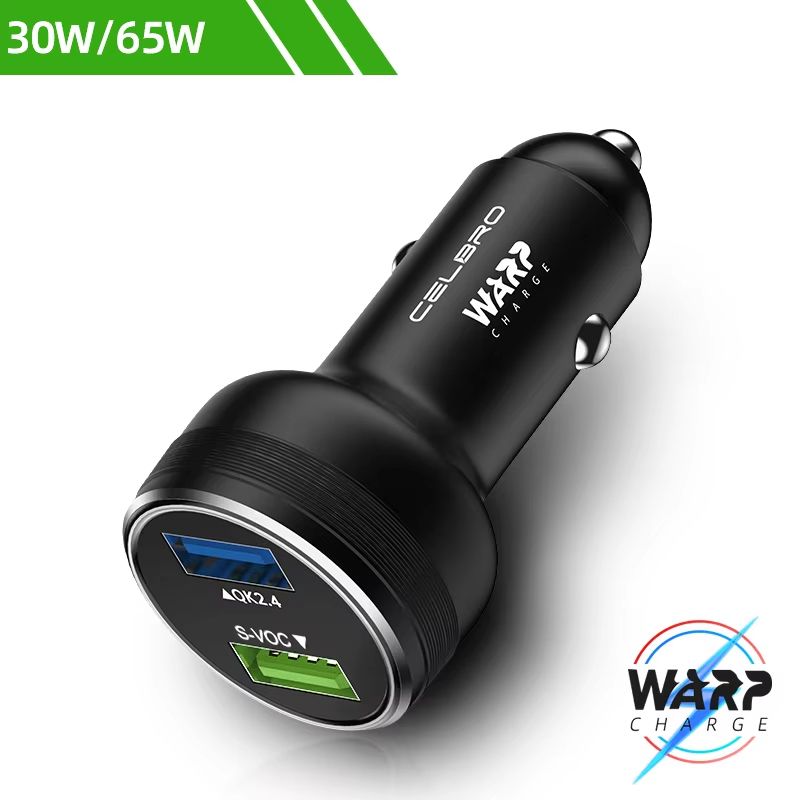 OnePlus Dual USB Car Charger 80W Super Fast SuperVOOC Warp Charge Adapter